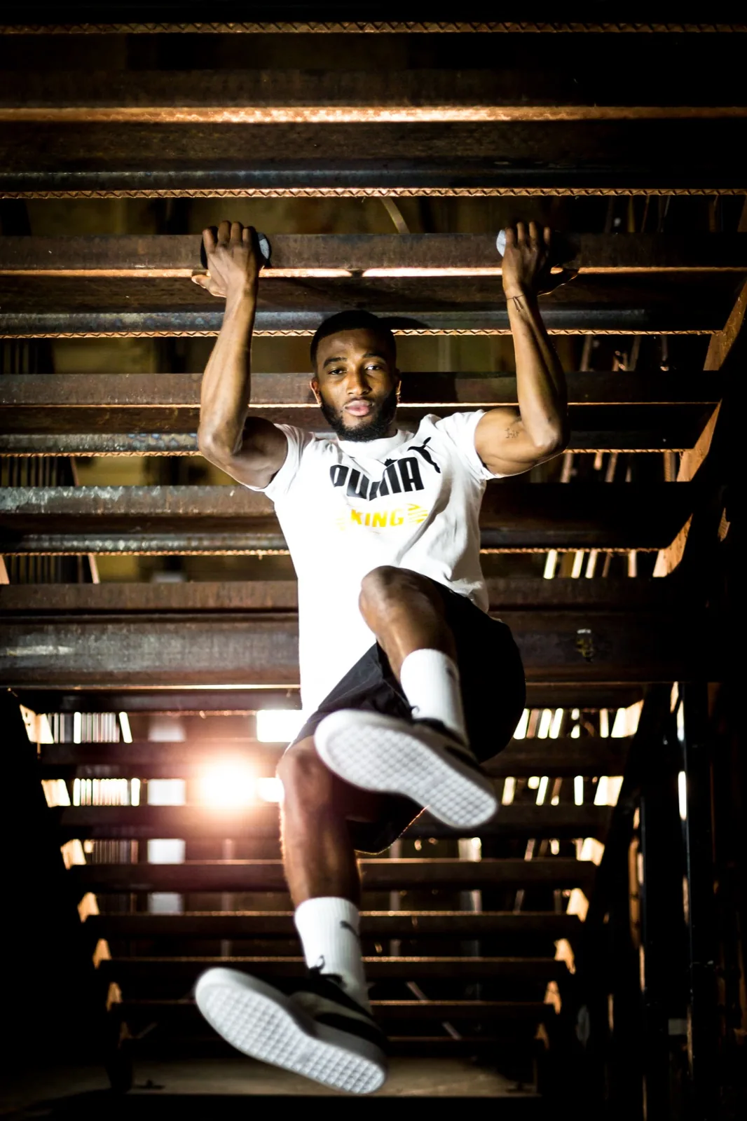 Kelvin Arase im PUMA-Shooting für PUMA Austria